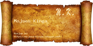 Mojses Kinga névjegykártya
